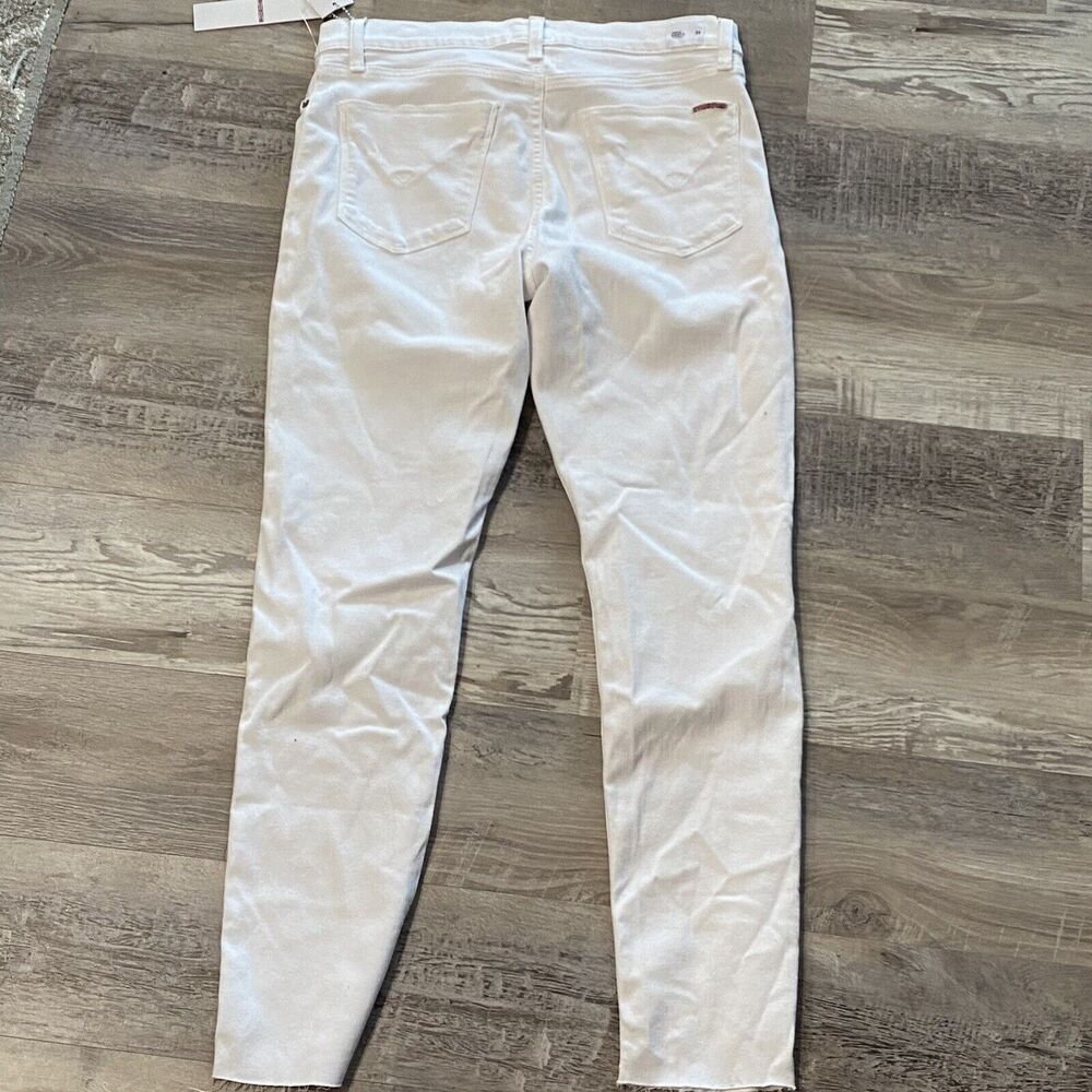 HUDSON NWT Ankle‎ Krista Super Skinny Jeans $185 WARL White 31 Frayed Hem - Picture 4 of 8